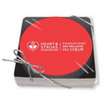 Set of 4 Premium Coasters per bag .010 Frosted Plastic Top & 3/32" Rubber base (3.5" dia.) 4CP